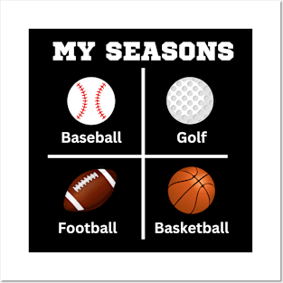 4 Seasons of Sports Posters and Art